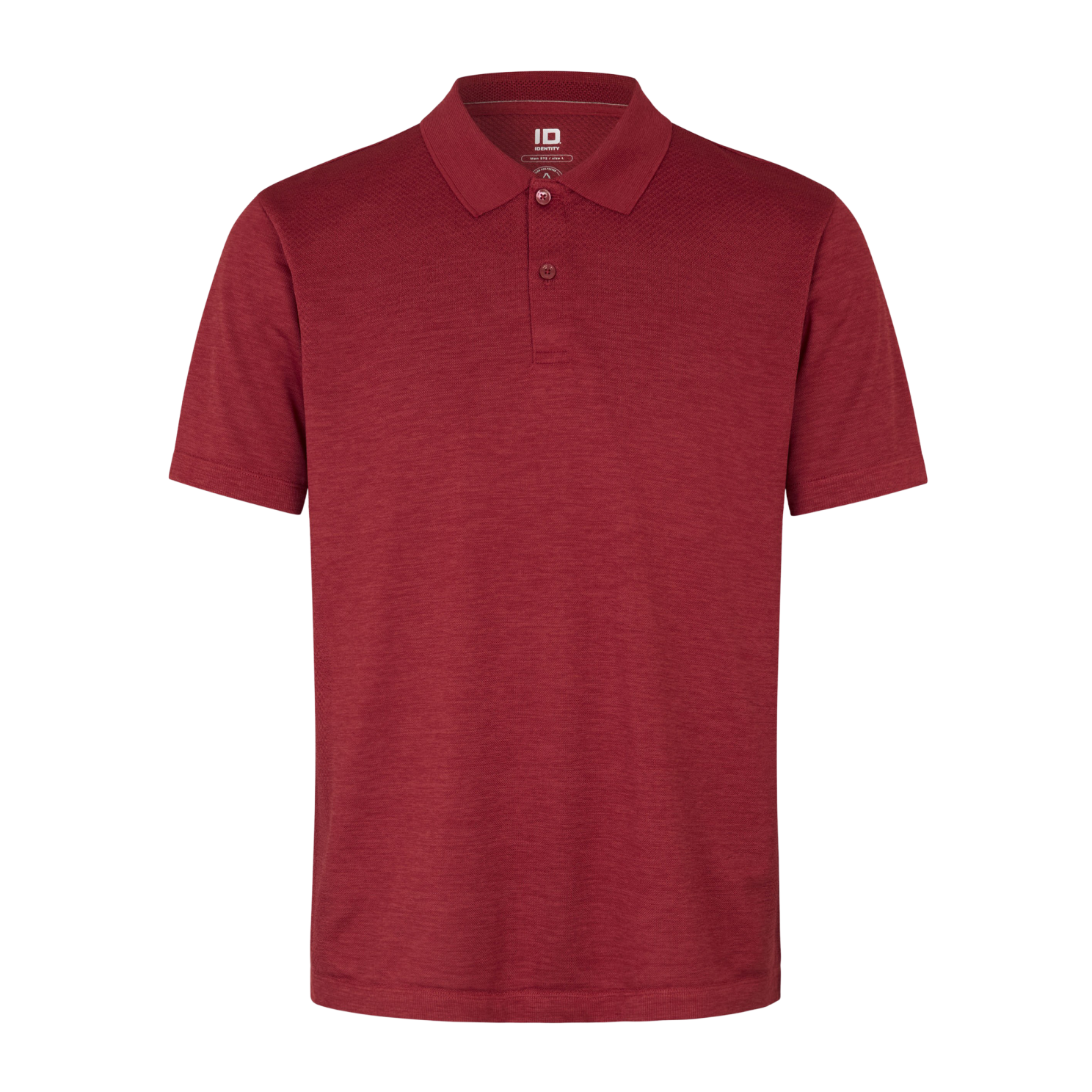 ID Active Herre Polo - Mørk rød melange