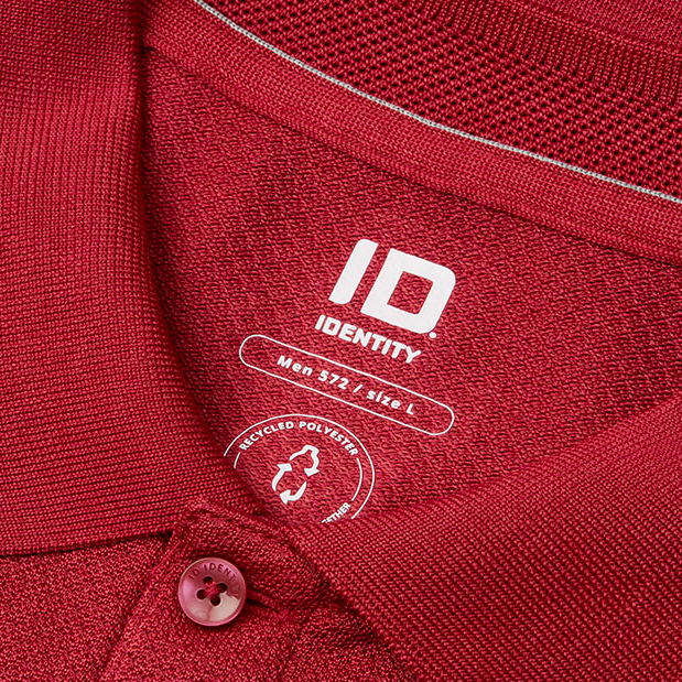 ID Active Herre Polo - Mørk rød melange