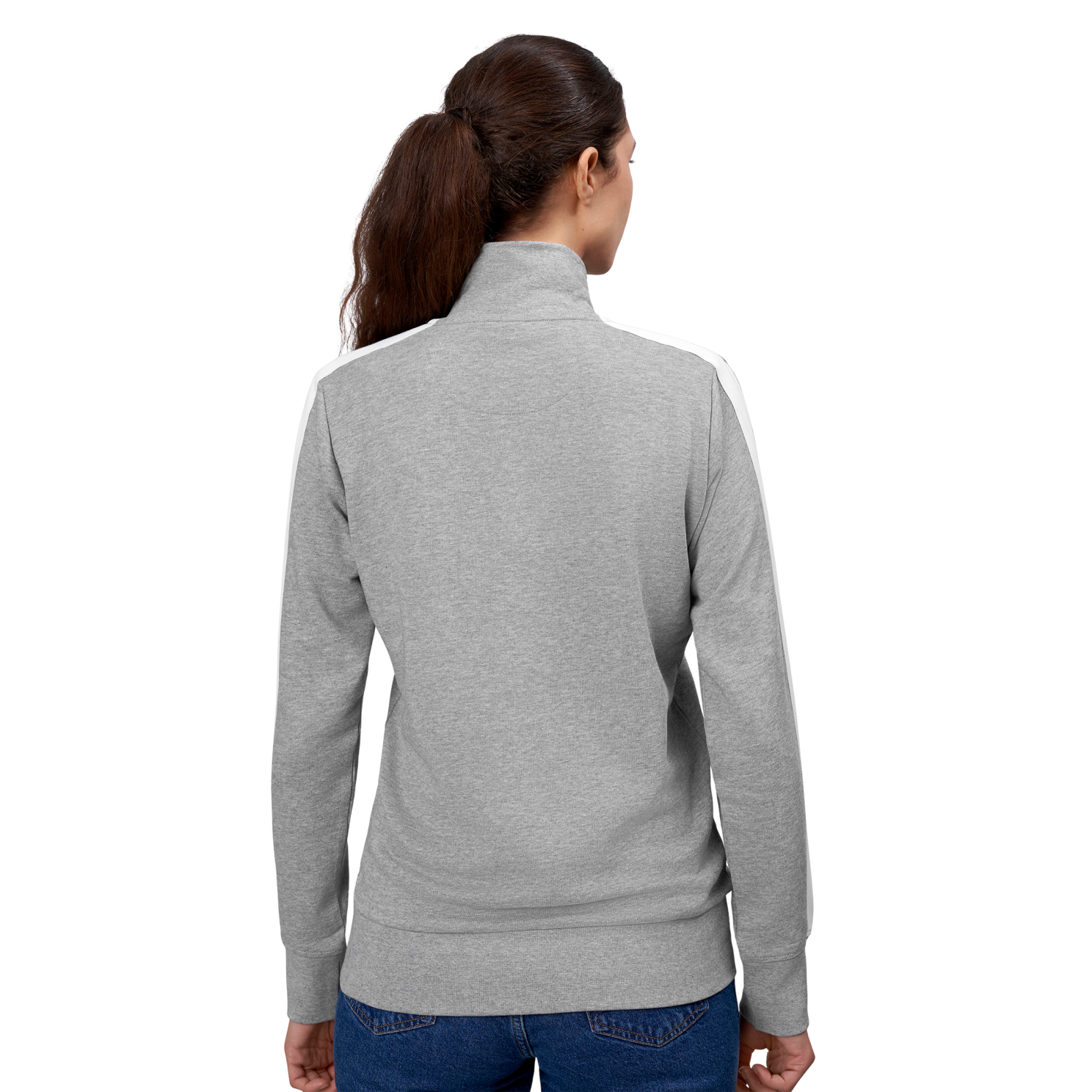 ID Kontrast Dame Cardigan - Grey Melange