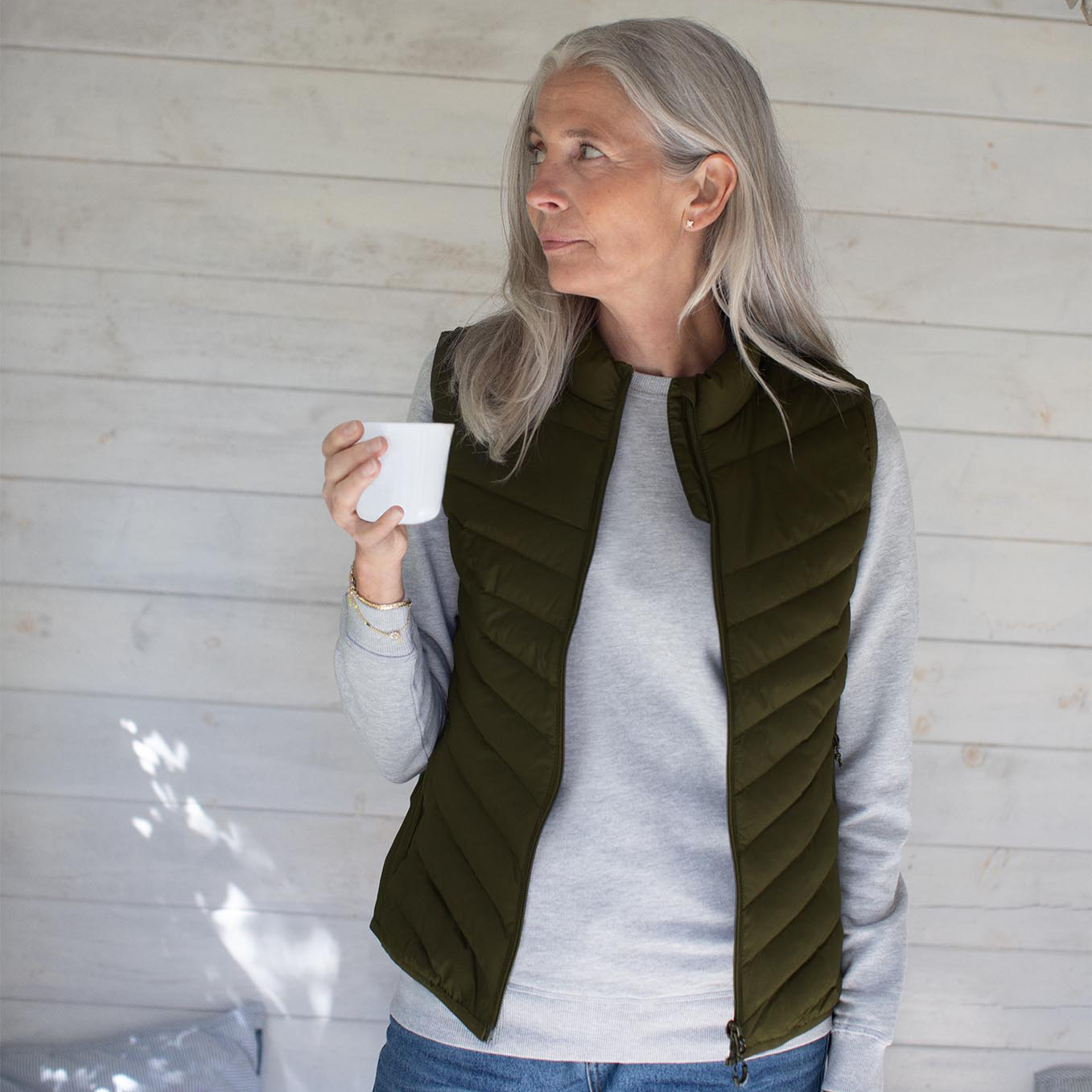 ID Dame Sweatshirt - Lysegrå melange