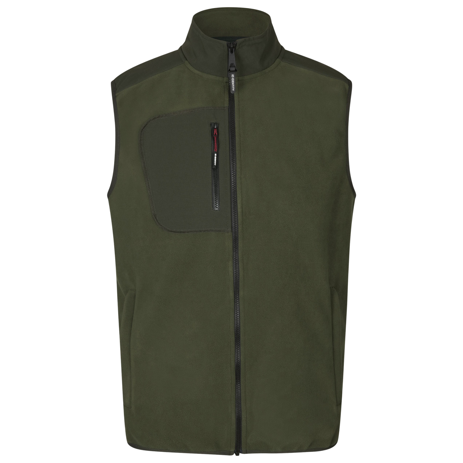 ID Bonded Herre Vest m. fleece - Oliven
