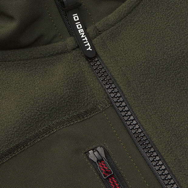 ID Bonded Herre Vest m. fleece - Oliven