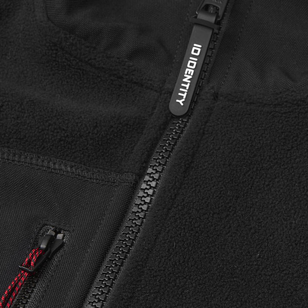 ID Bonded Herre Vest m. fleece - Sort