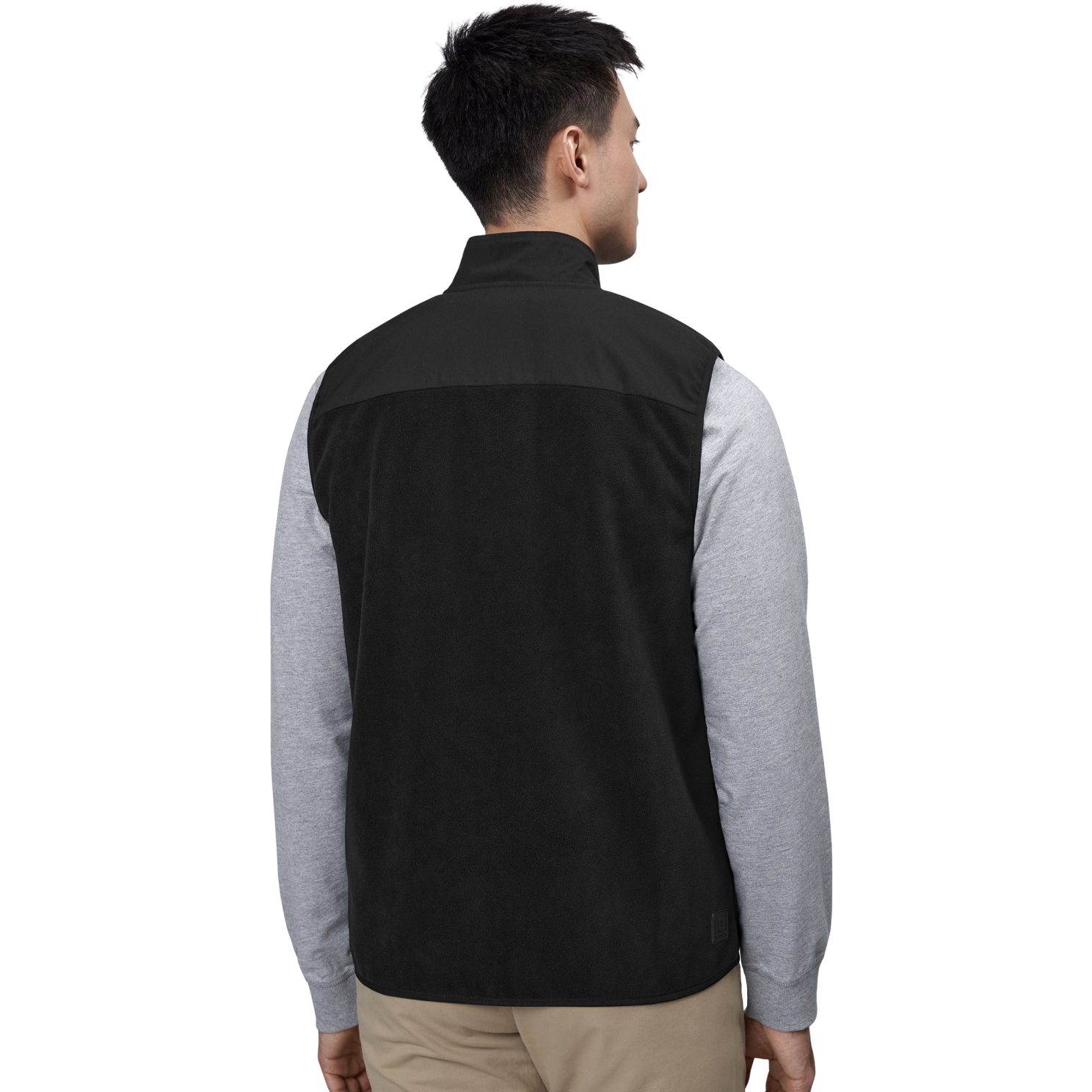 ID Bonded Herre Vest m. fleece - Sort