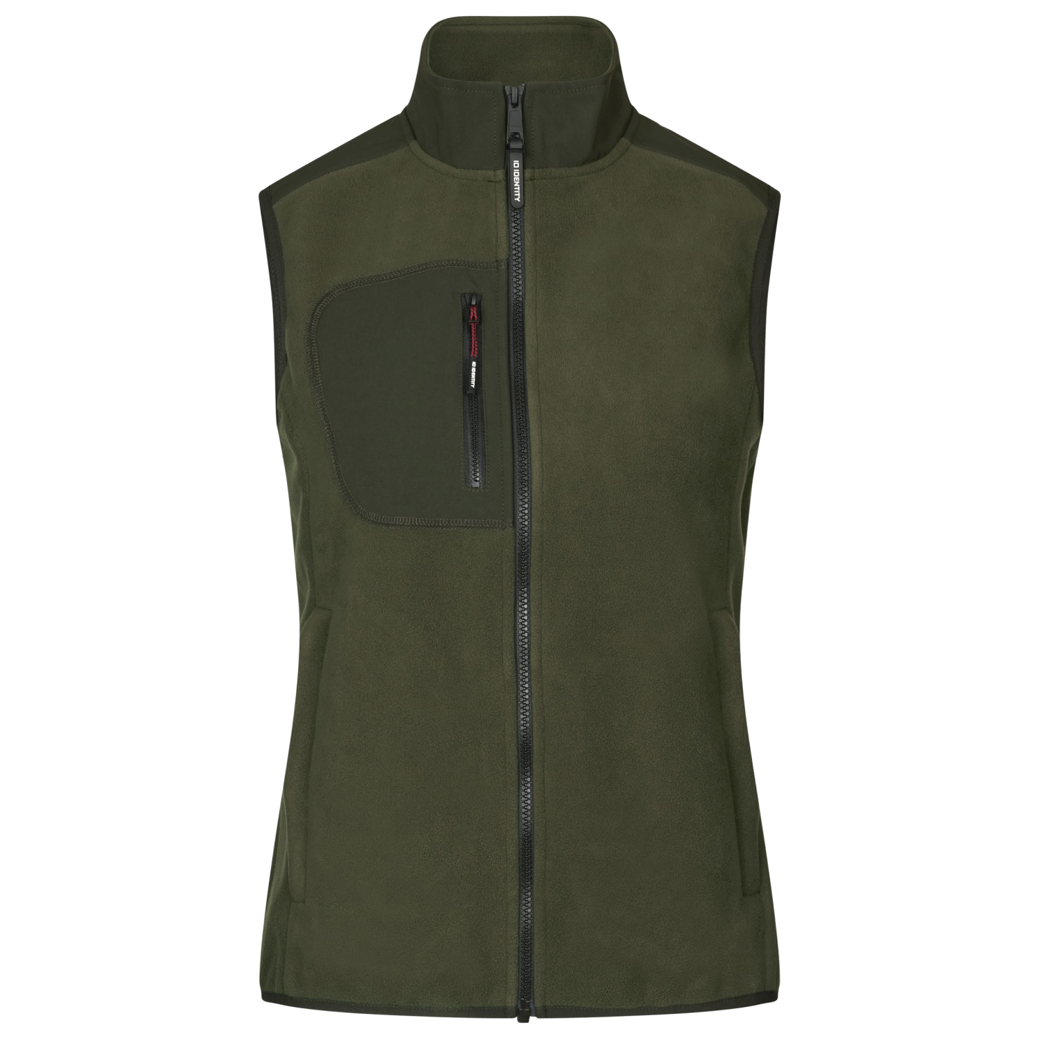 ID Bonded Dame Vest m. fleece - Oliven