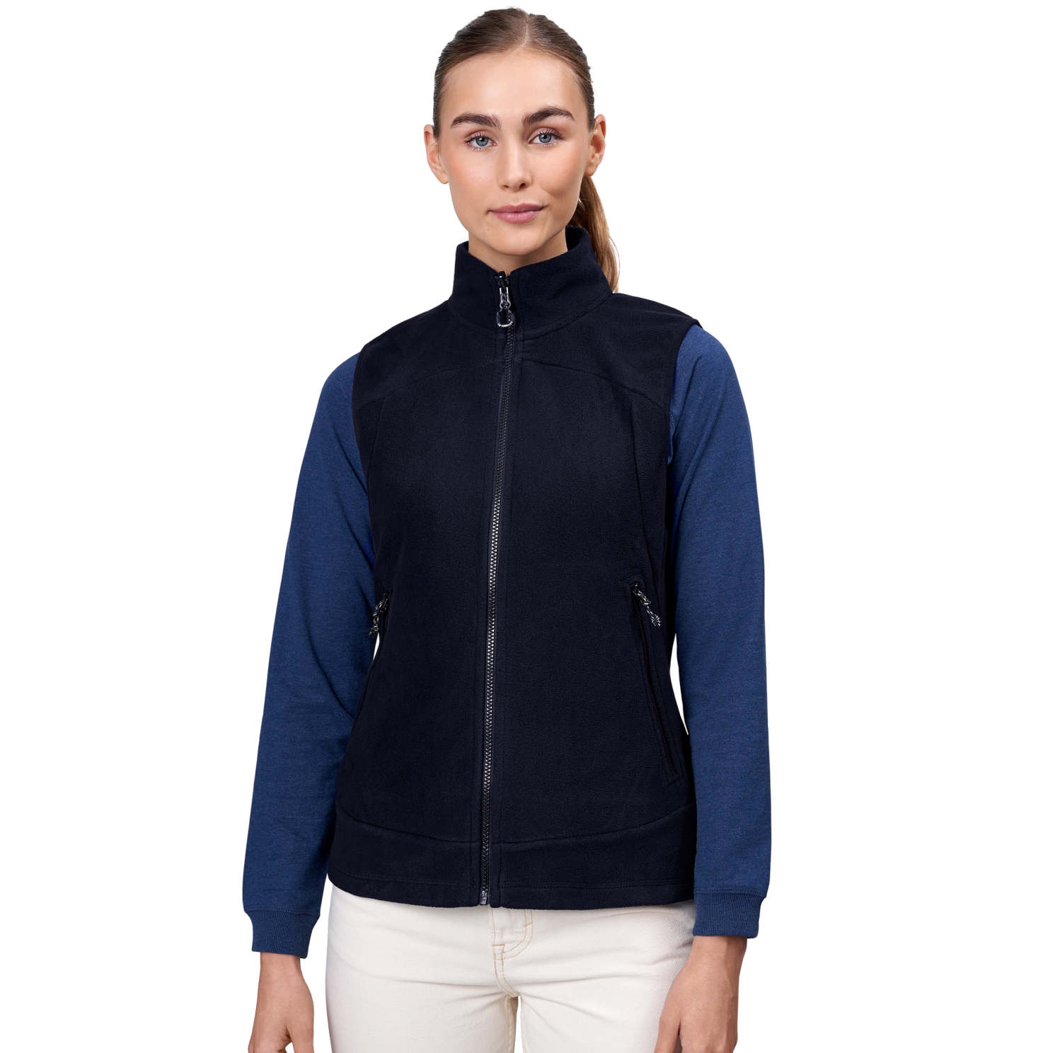 ID Active Dame Vest m. fleece - Navy