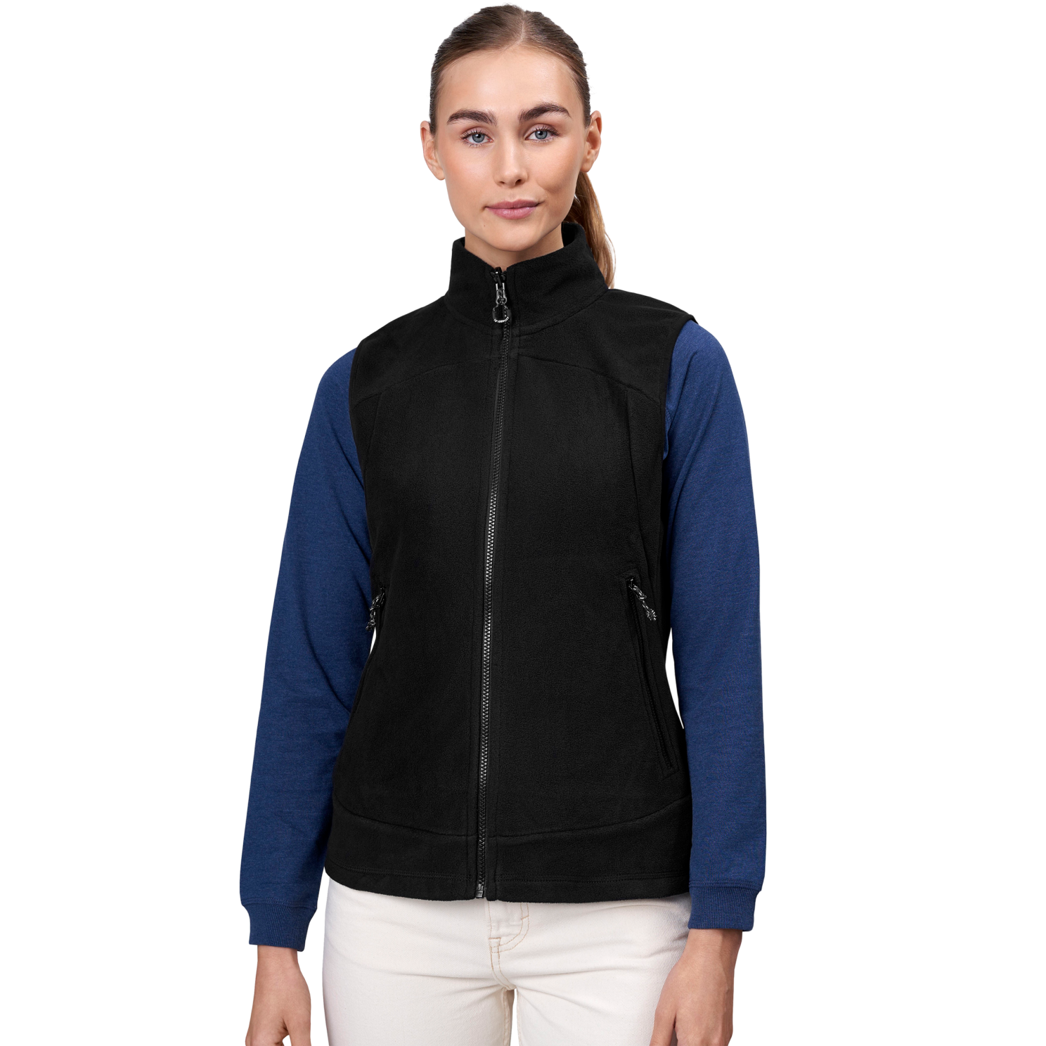 ID Active Dame Vest m. fleece - Sort