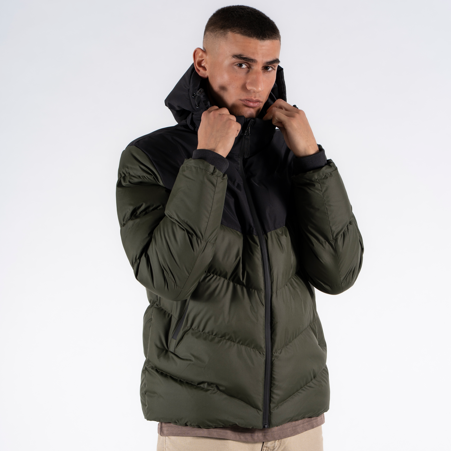 Marcus Lebron short Herre Jakke - Olive Green