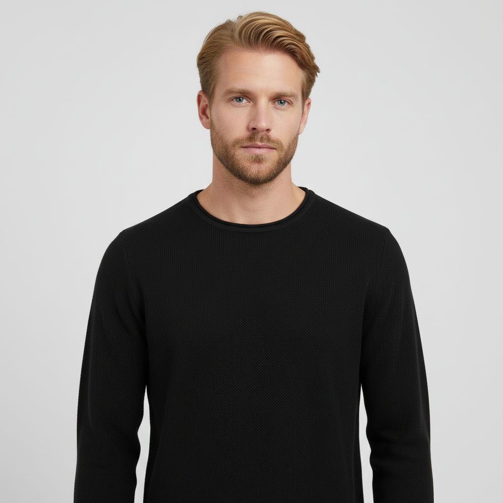 Marcus Langdon Herre Striktrøje - Black