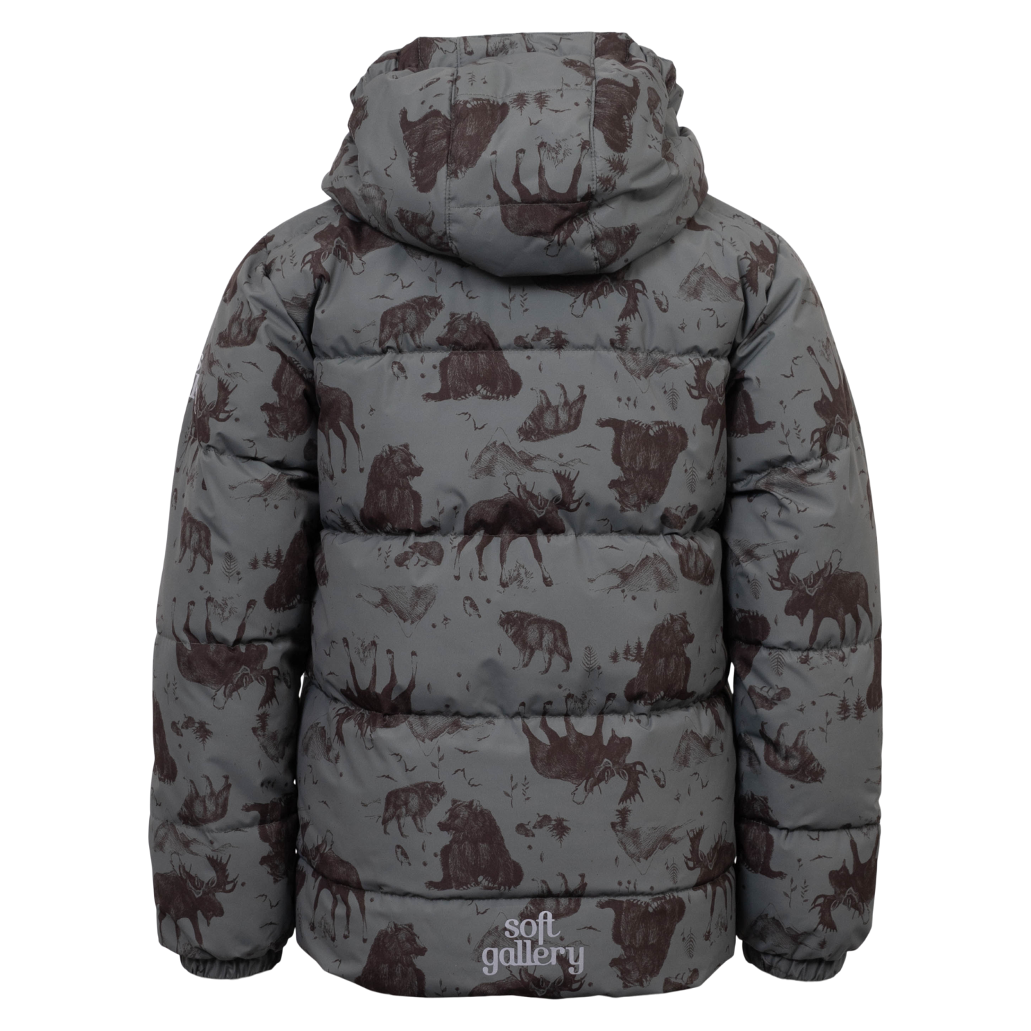 Soft Gallery Børne Vinterjakke m. BIONIC-FINISH® ECO coating - Castor Gray Aop