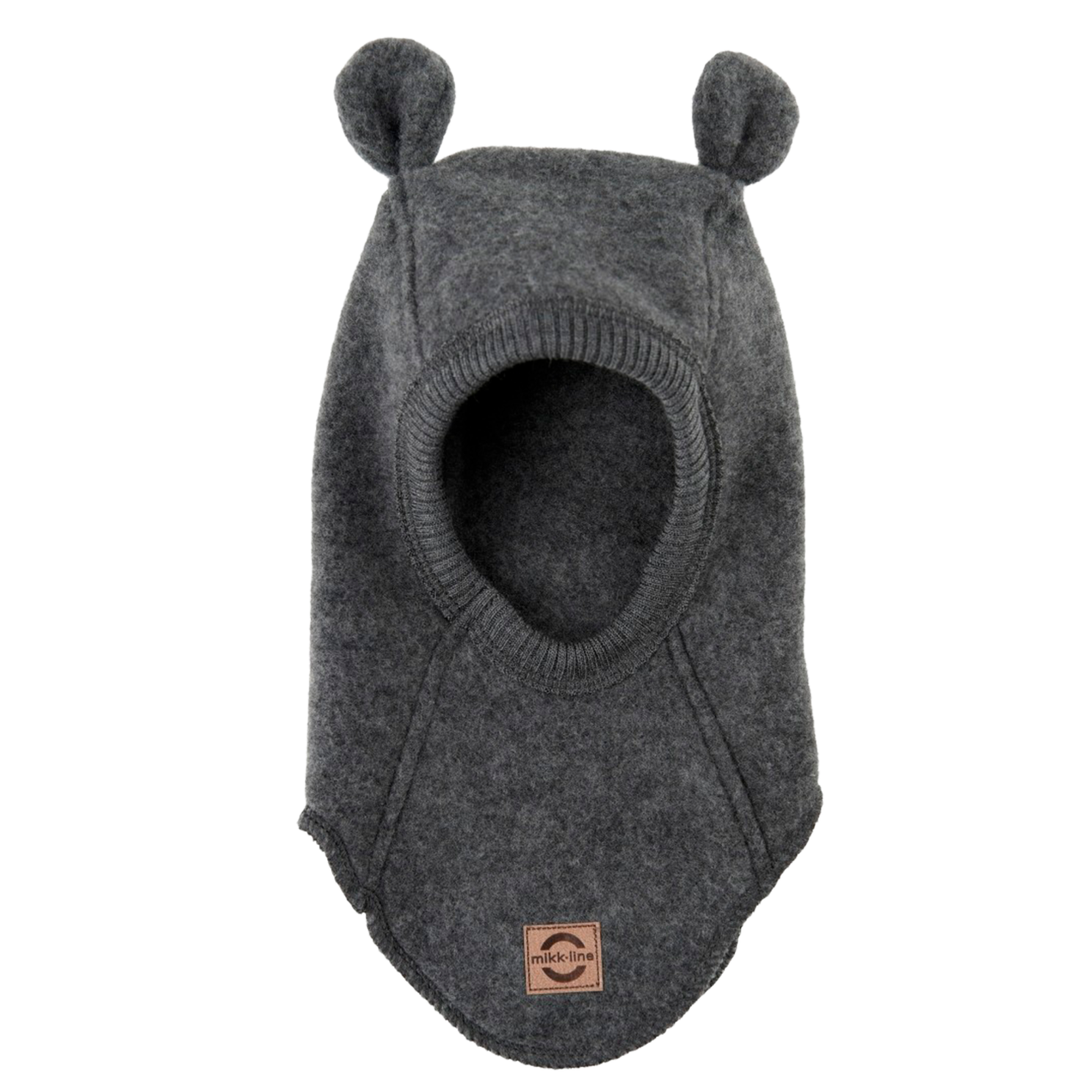 Mikk-line Børne Elefanthue i merinould - Anthracite Melange