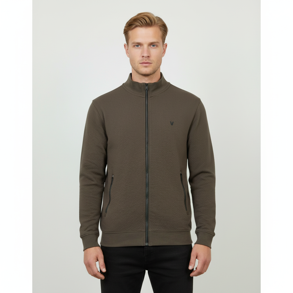 Vito Herre Cardigan - Mid Brown