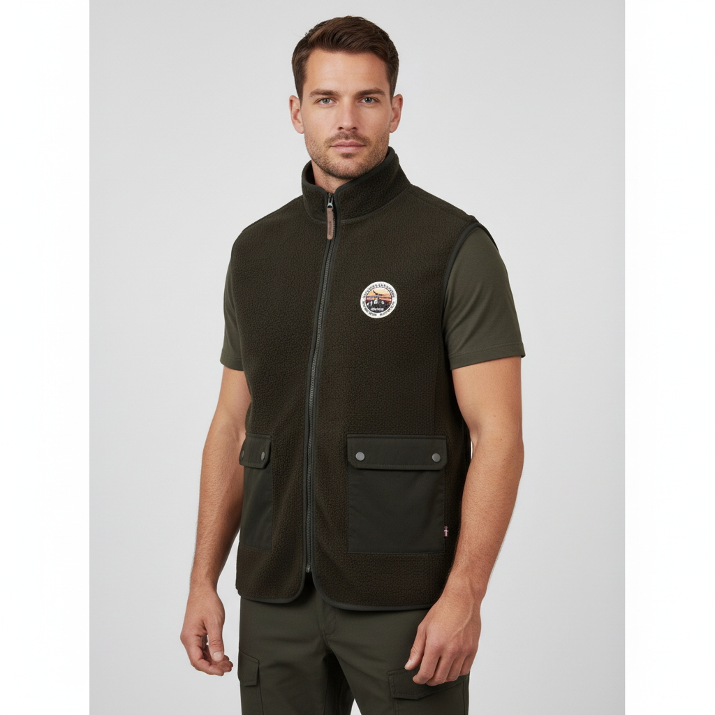 Marcus Woody Herre Vest - Olive Green