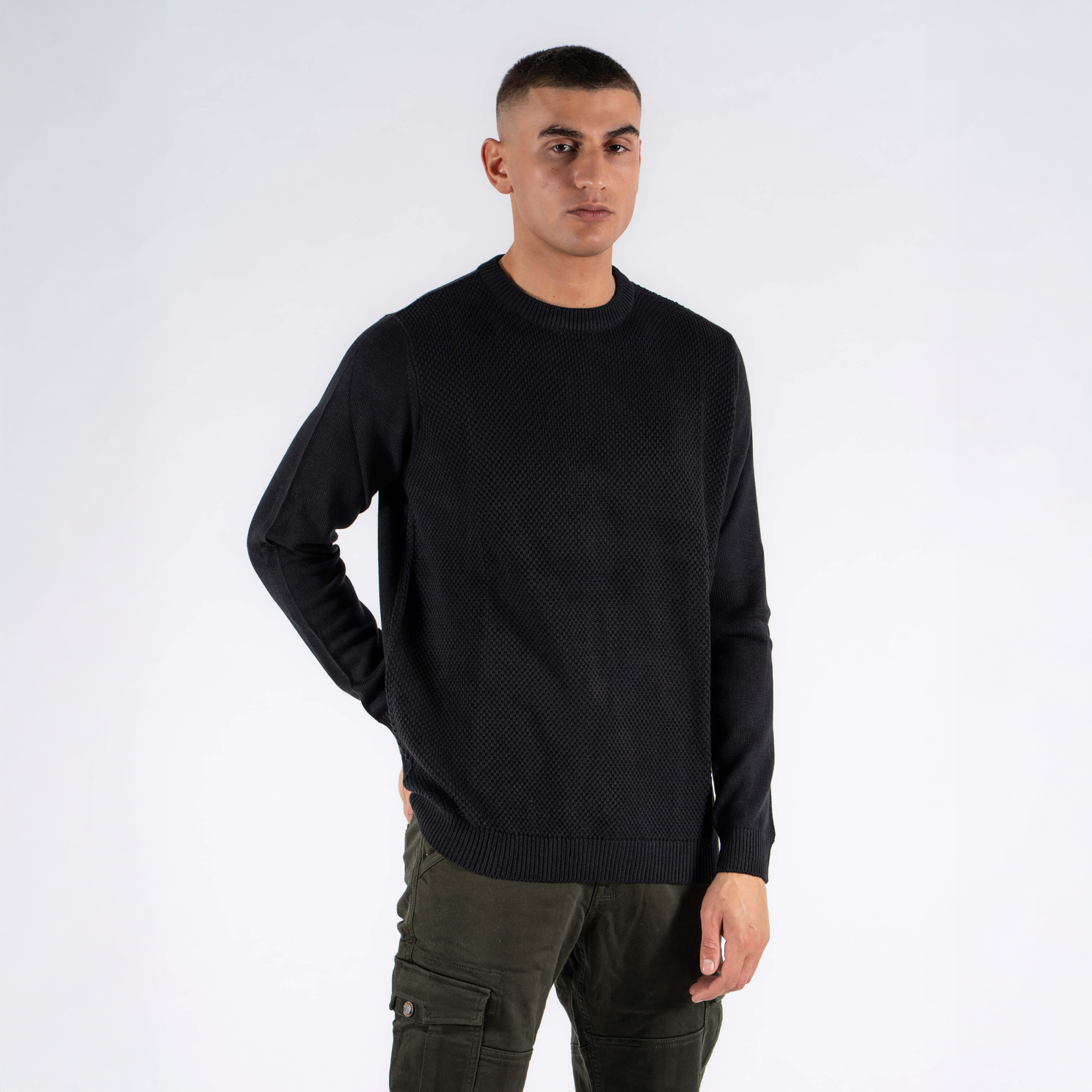 Marcus Herre Striktrøje - Black