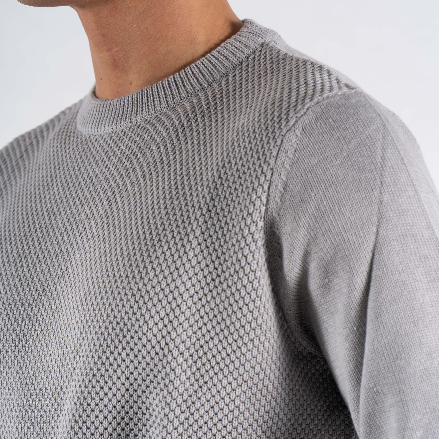 Marcus Herre Striktrøje - Lt.grey mix