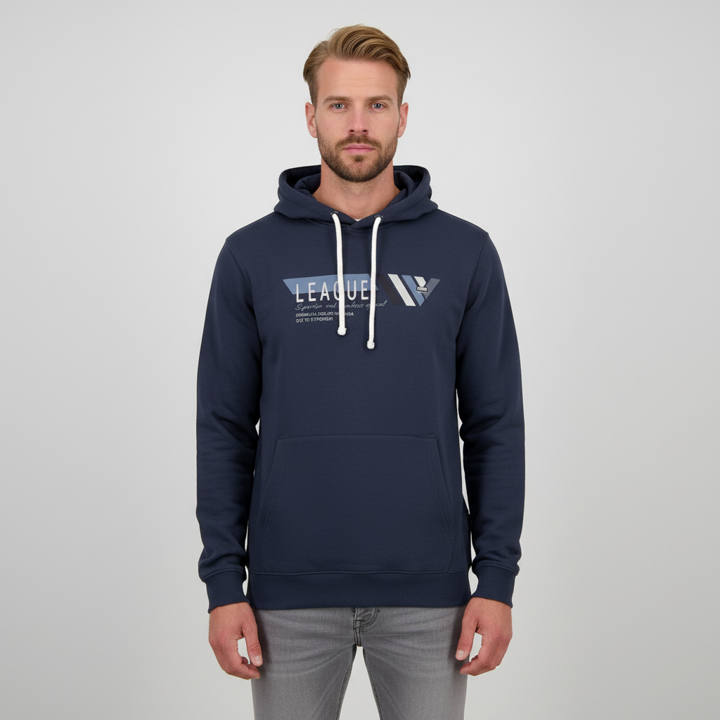 Marcus Colin Herre Hættetrøje - Blue largo