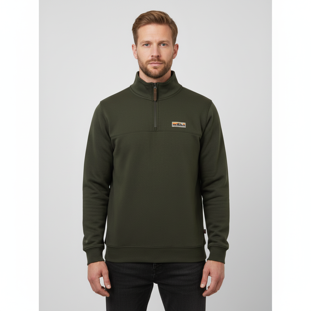 Marcus Clay Herre Sweatshirt - Olive Green
