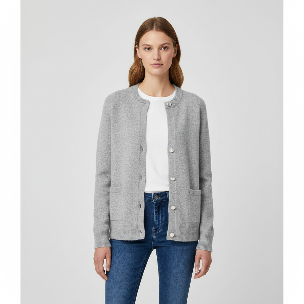 Sirup Dame Cardigan - Grey Melange