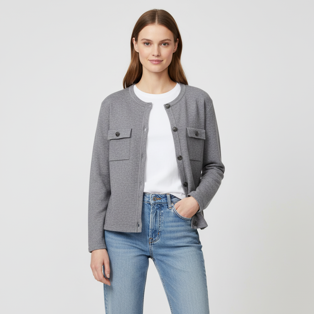 Sirup Dame Cardigan - Dark Grey Melange