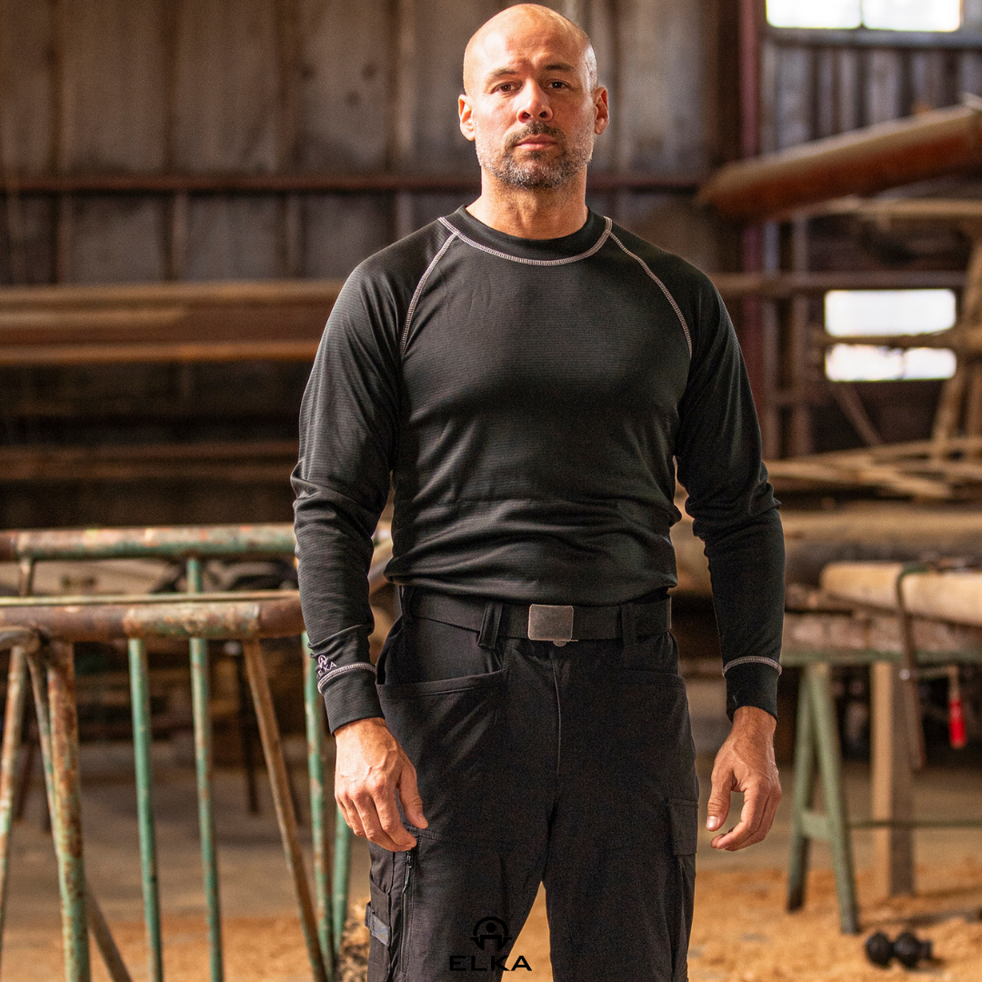 Elka Herre Skiundertrøje - Sort