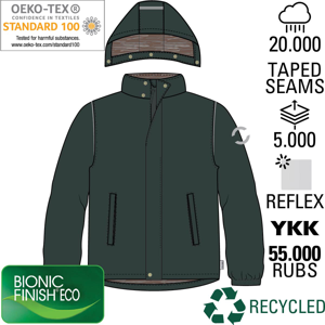 Mikk-line Børne Vinterjakke m. BIONIC-FINISH® ECO coating - Chocolate Chip