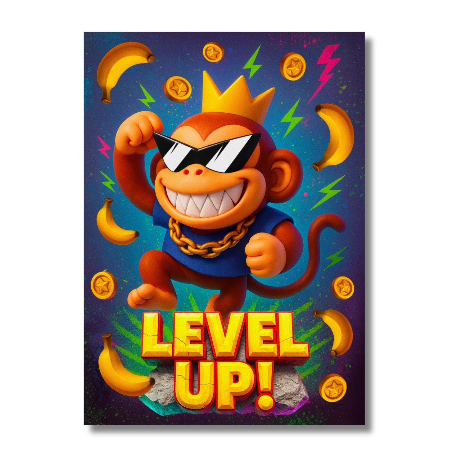 FirstGrade Monkey Børne Plakat - 50X70CM