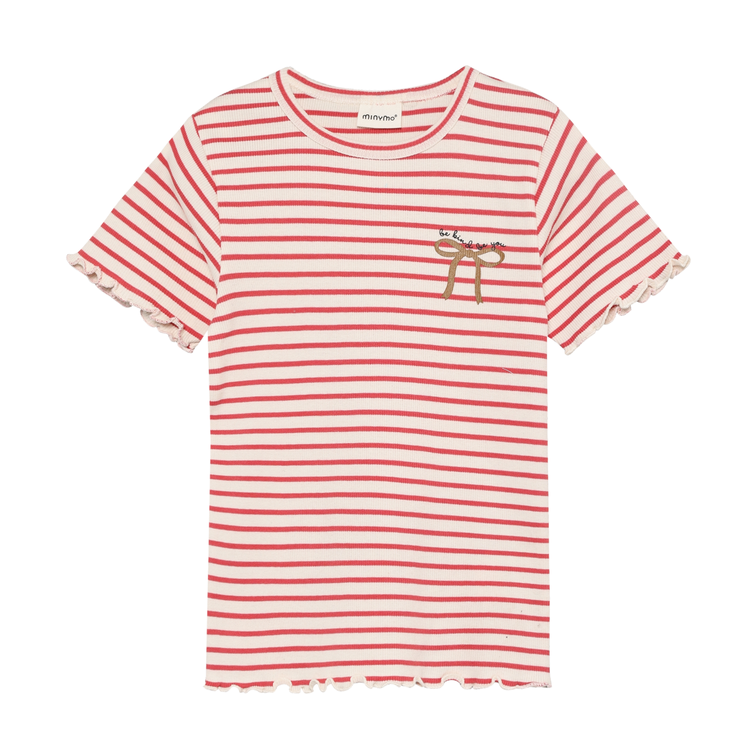 Minymo Pige T-shirt i økologisk bomuld - Spiced Coral