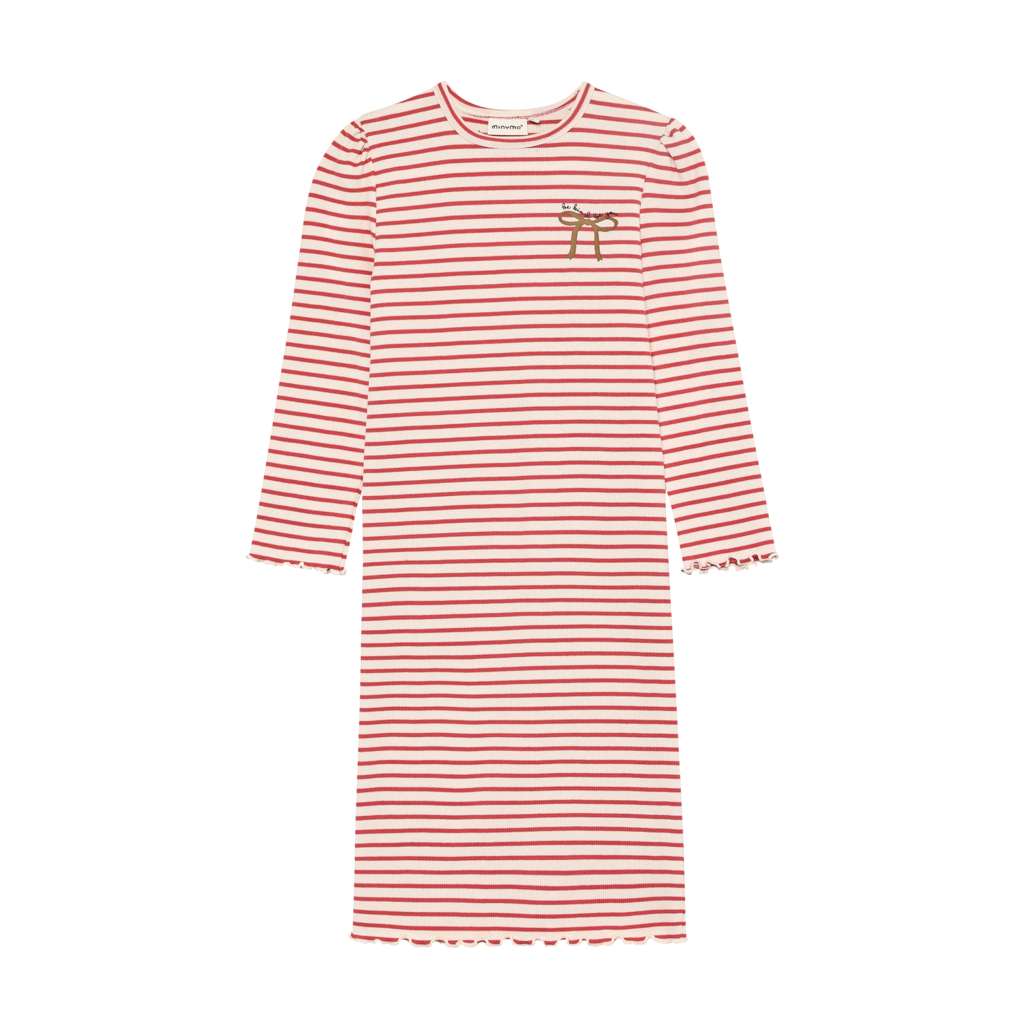 Minymo Pige Kjole i økologisk bomuld - Spiced Coral