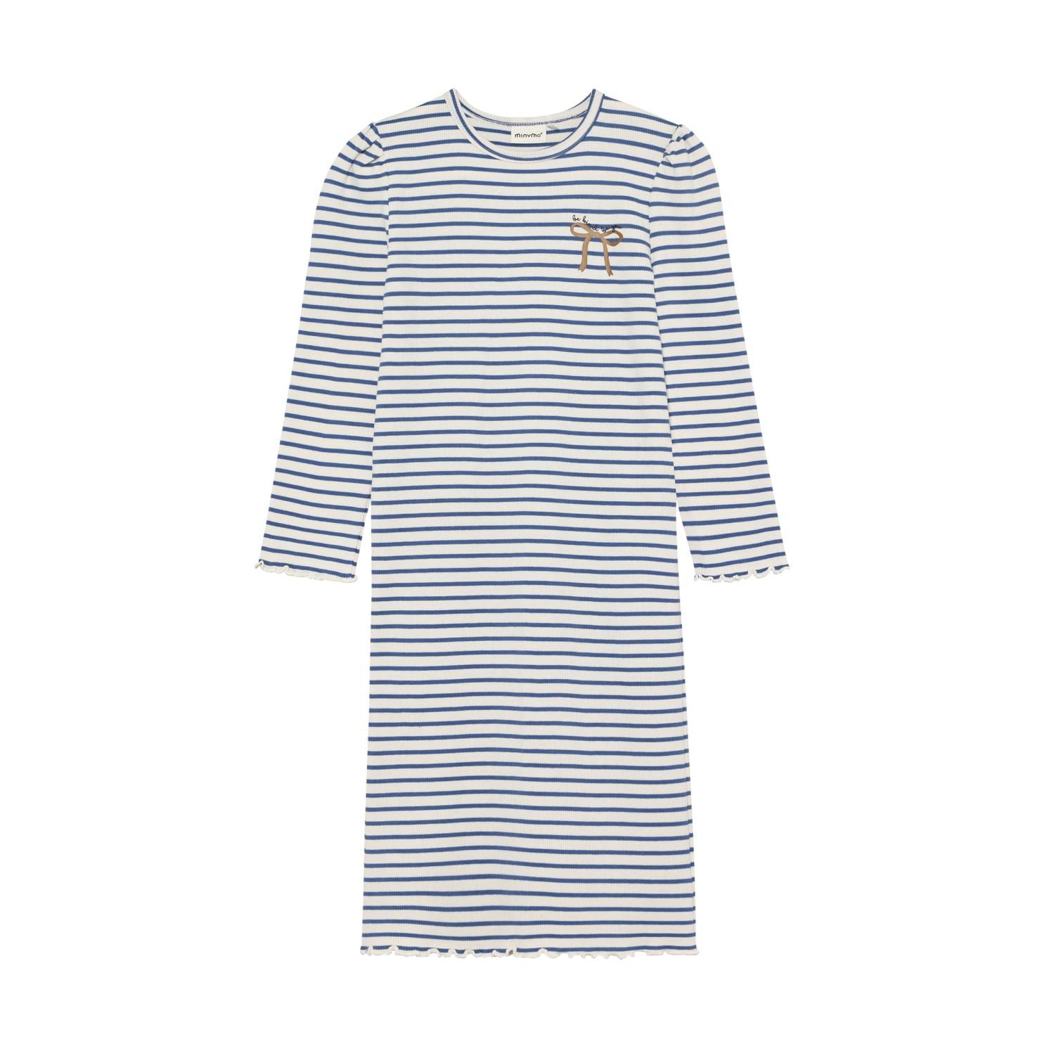 Minymo Pige Kjole i økologisk bomuld - Dutch Blue
