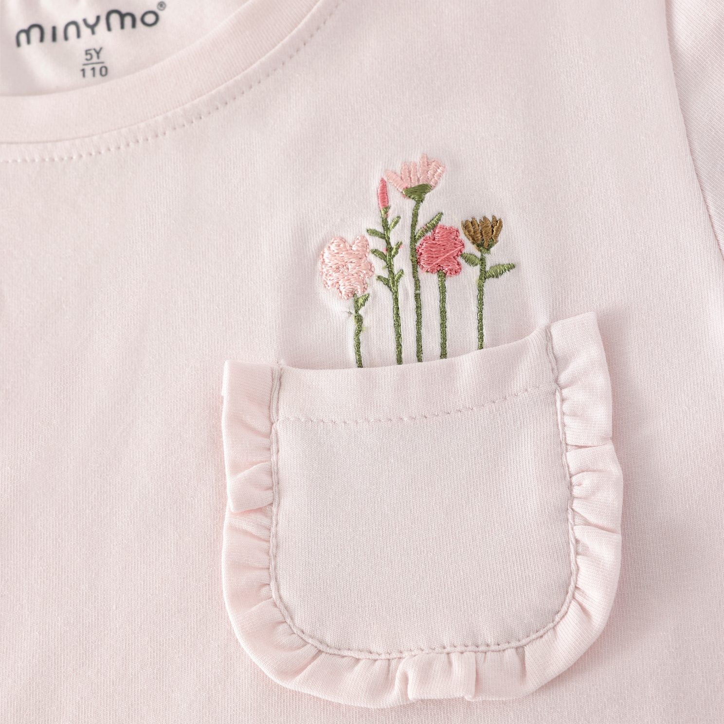 Minymo Pige T-shirt i økologisk bomuld - Delicacy