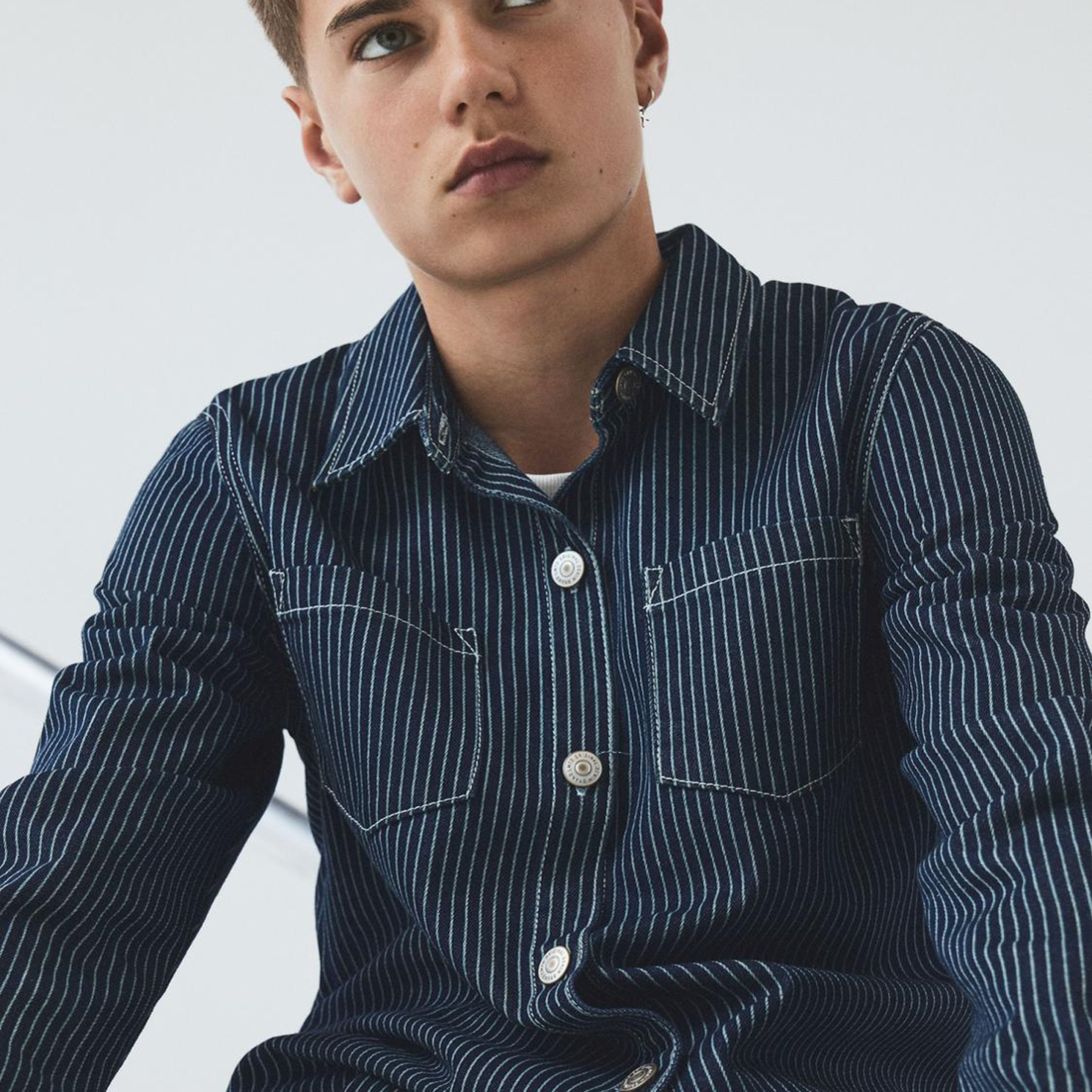 LMTD Børne Skjorte - Dark Blue Denim