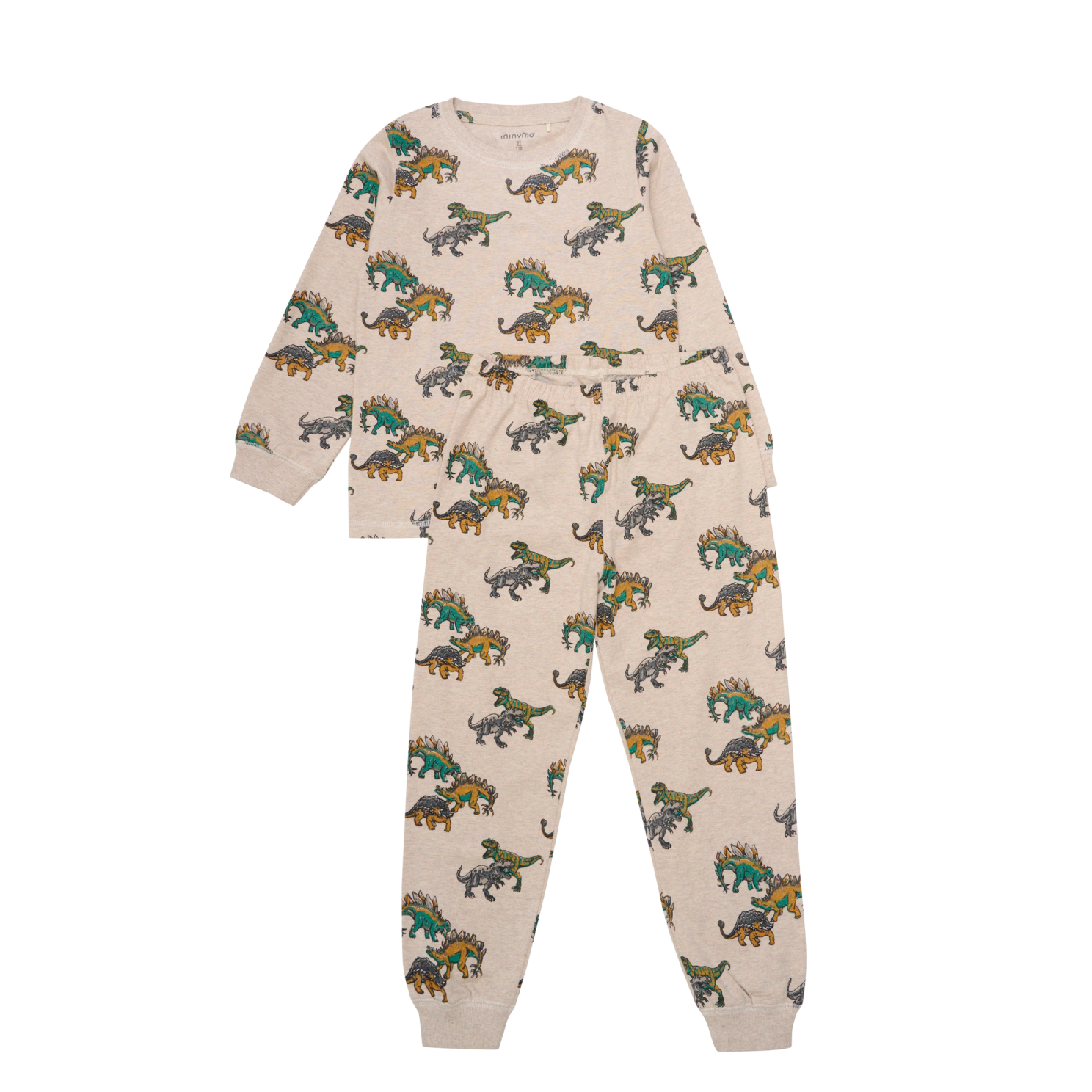 Minymo Drenge Nattøjssæt - Beige Melange
