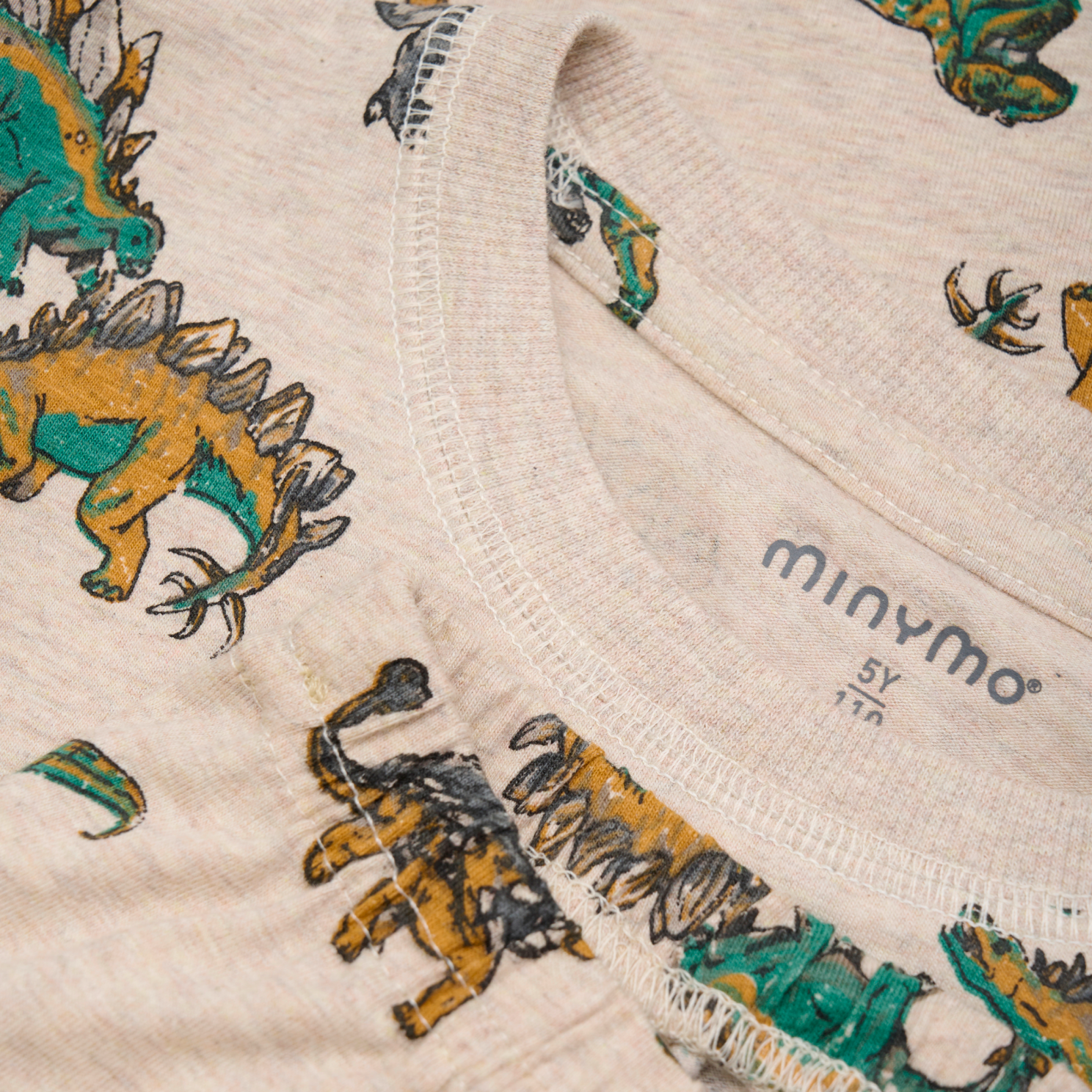 Minymo Drenge Nattøjssæt - Beige Melange