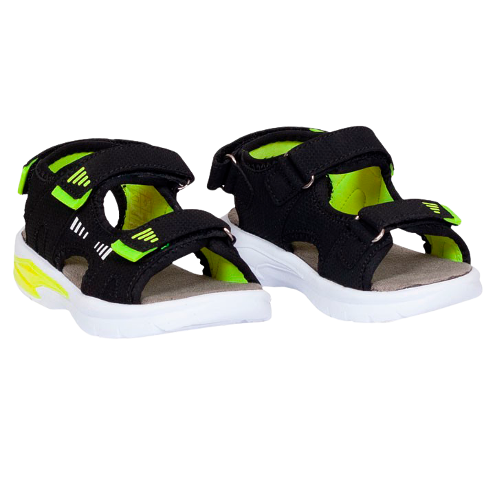 Børne Sandaler - Black/Lime