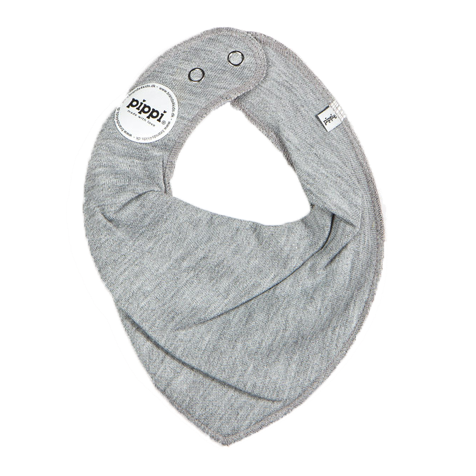 Pippi Baby Savlesmæk i økologisk bomuld - Grey Melange