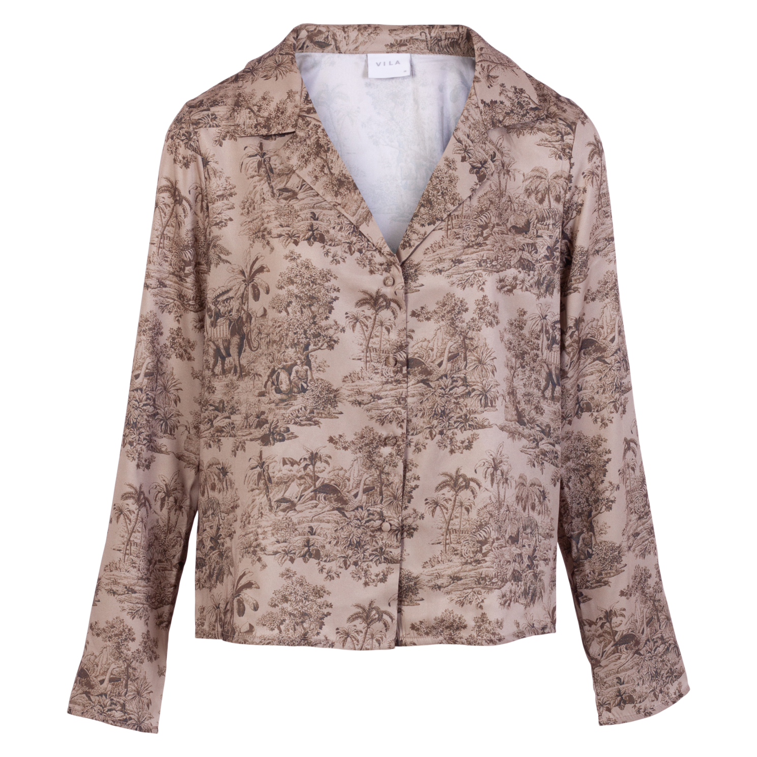 Vila Dame Skjorte - Butternut/Print