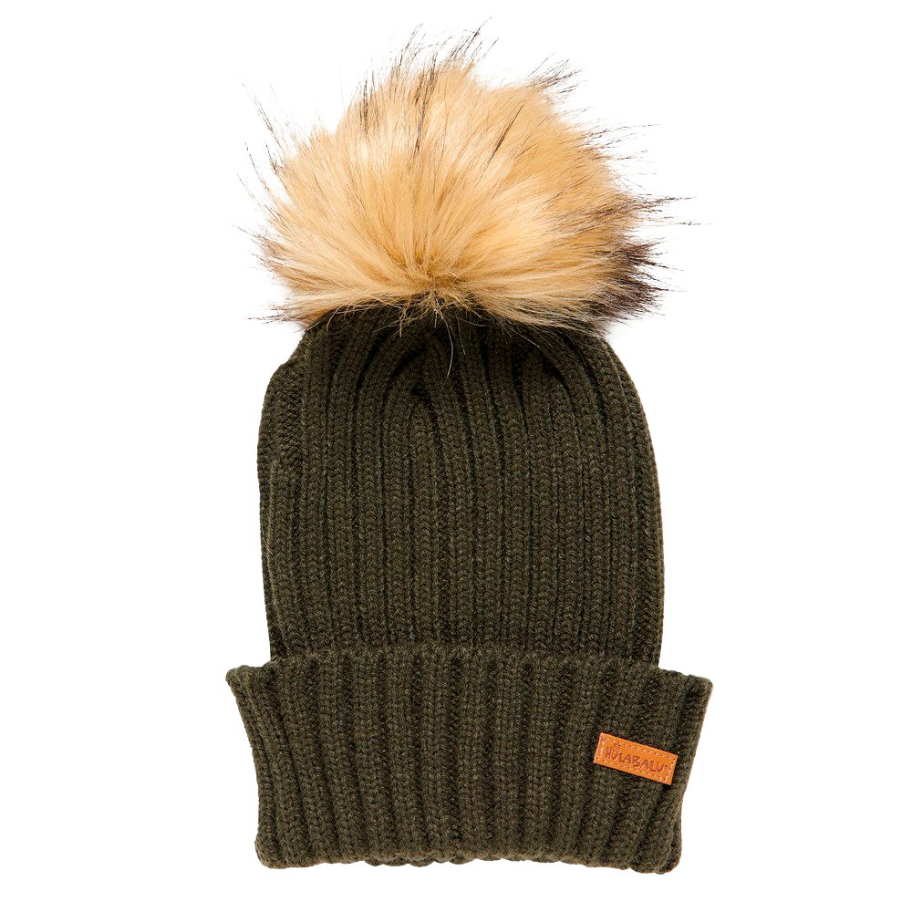 Hulabalu Fur Beanie Børne Hue - Dark Army