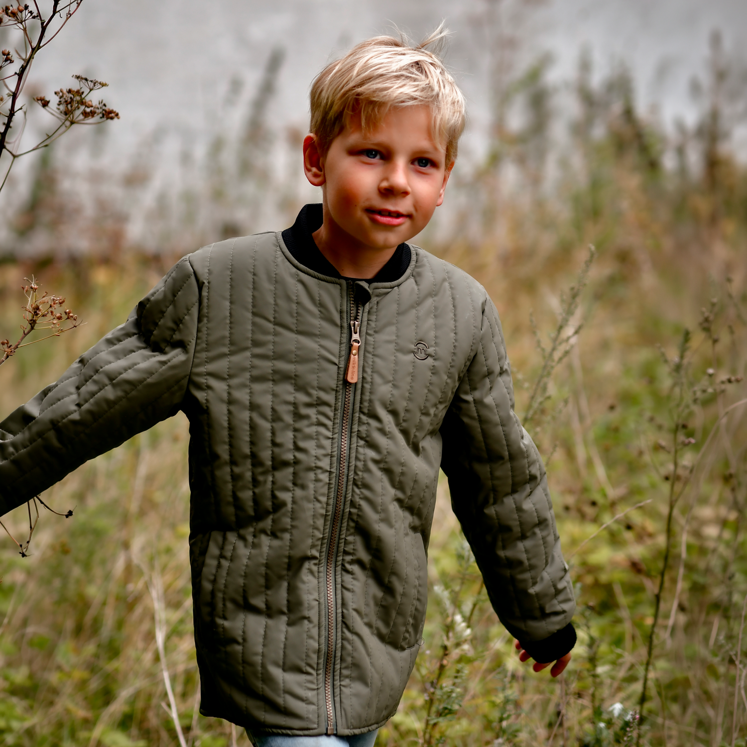 Mikk-line Duvet Børne Termojakke m. BIONIC-FINISH® ECO coating - Dusty Olive