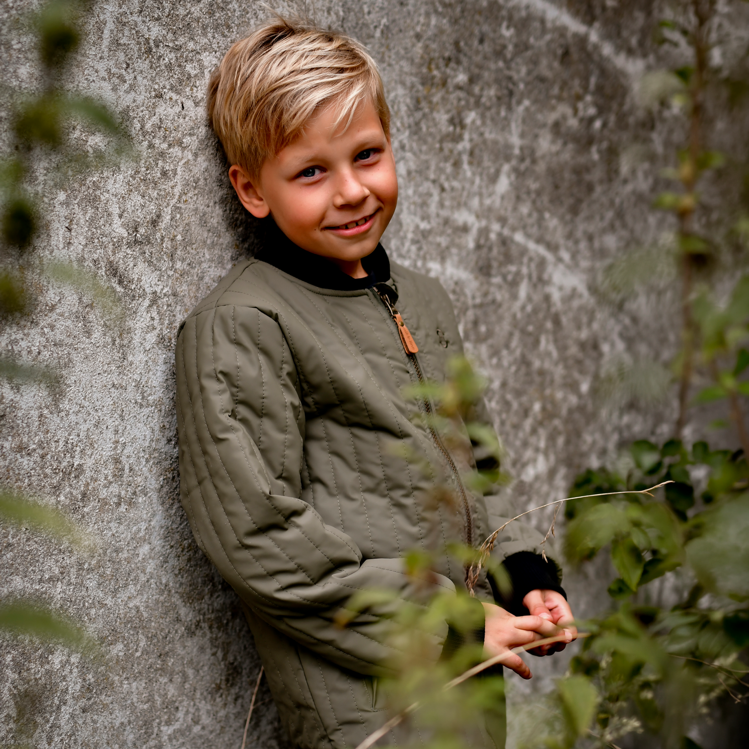 Mikk-line Duvet Børne Termojakke m. BIONIC-FINISH® ECO coating - Dusty Olive