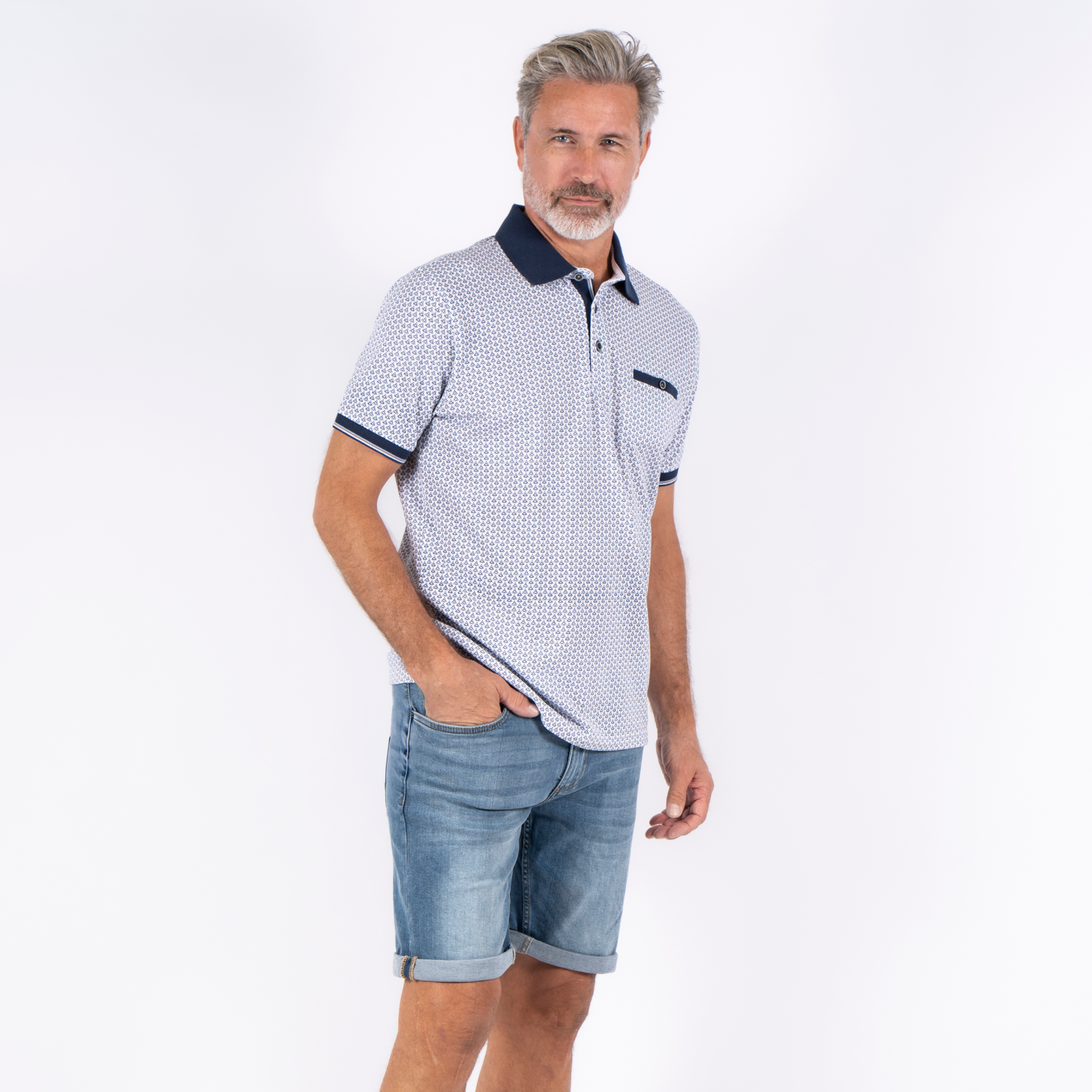 Pre End Indie Herre Shorts - Soft Blue Wash