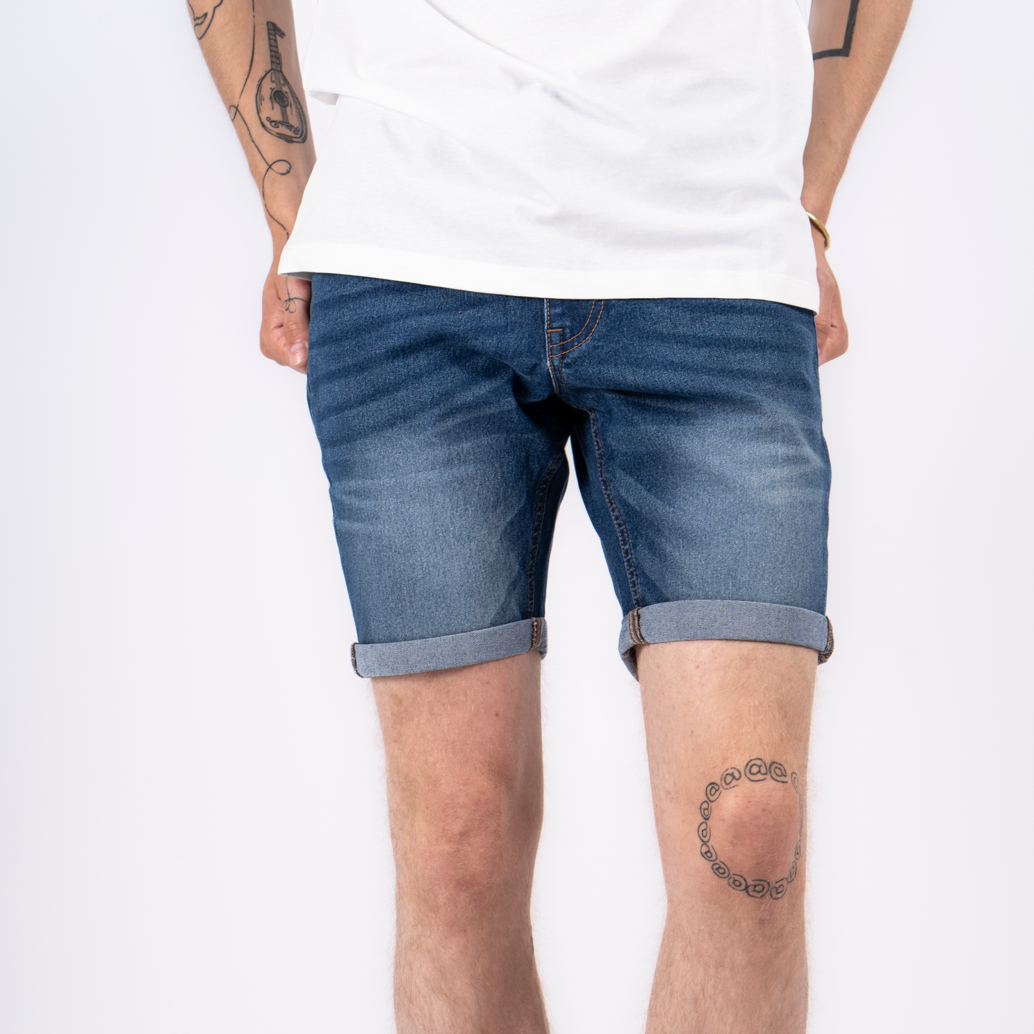 Marcus Slade Herre Shorts - Blue ink.