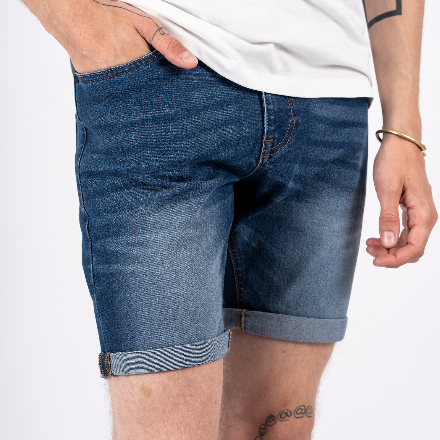 Marcus Slade Herre Shorts - Blue ink.