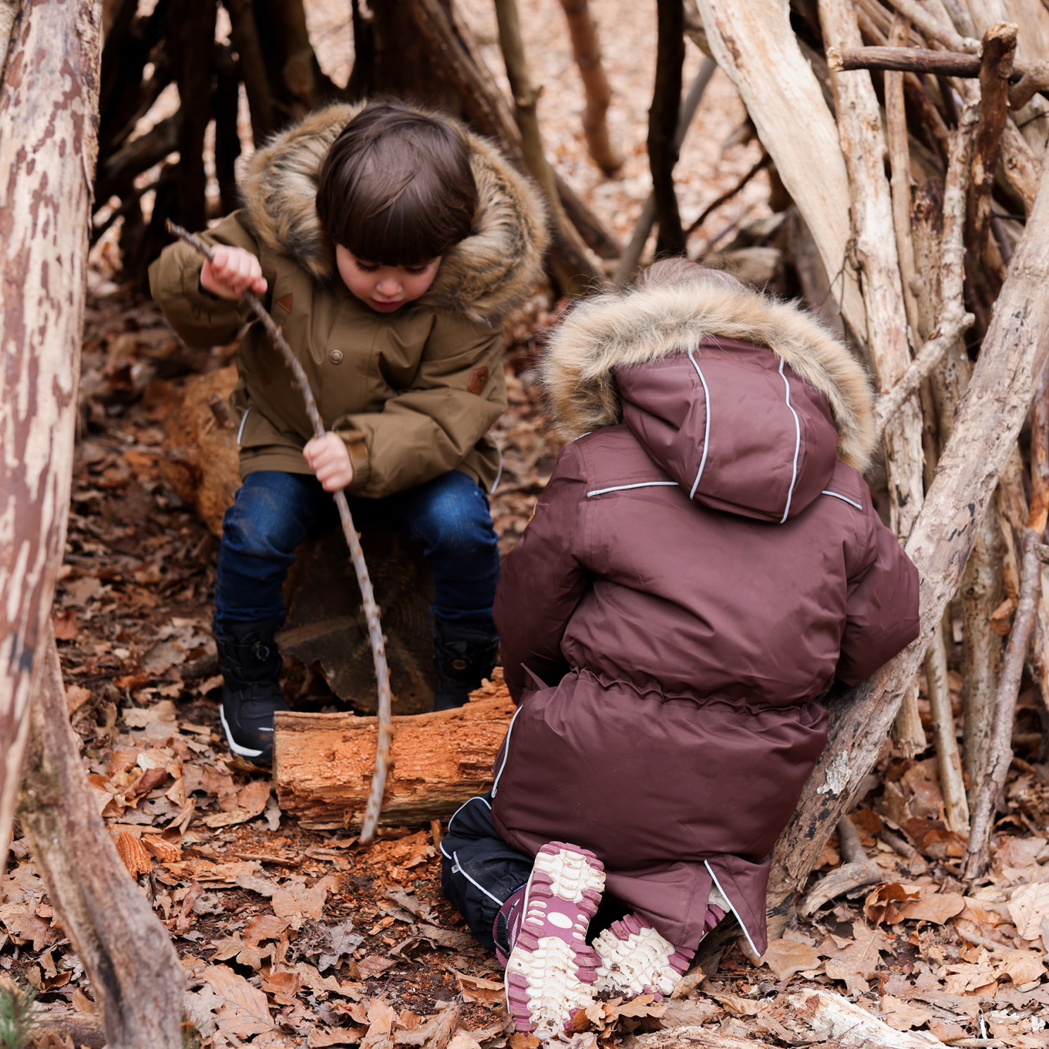 Mikk-line Pige Vinterjakke m. BIONIC-FINISH® ECO coating - French Roast