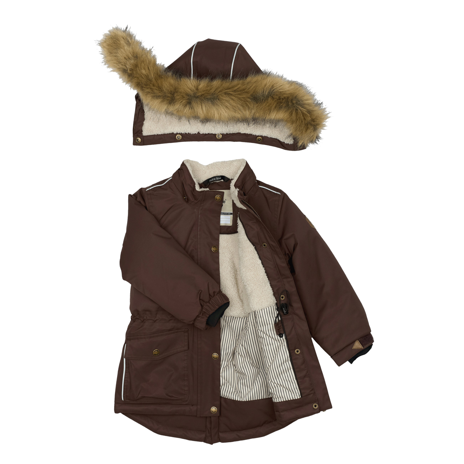 Mikk-line Pige Vinterjakke m. BIONIC-FINISH® ECO coating - French Roast