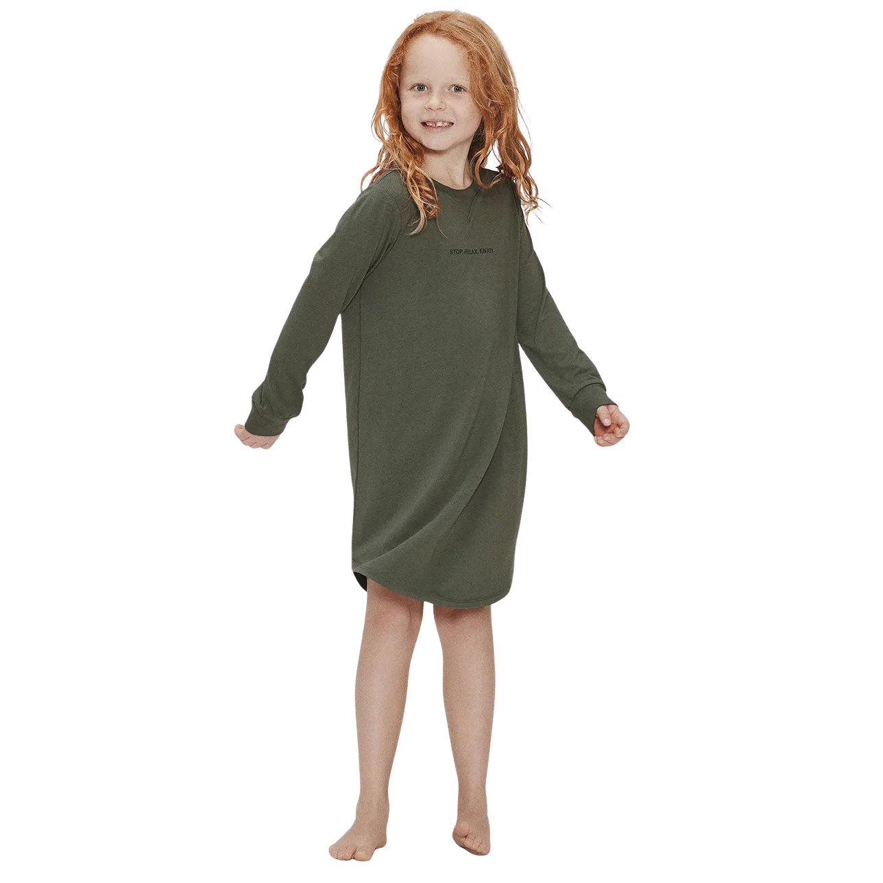 JBS of Denmark Pige Natkjole i bambus - Grøn