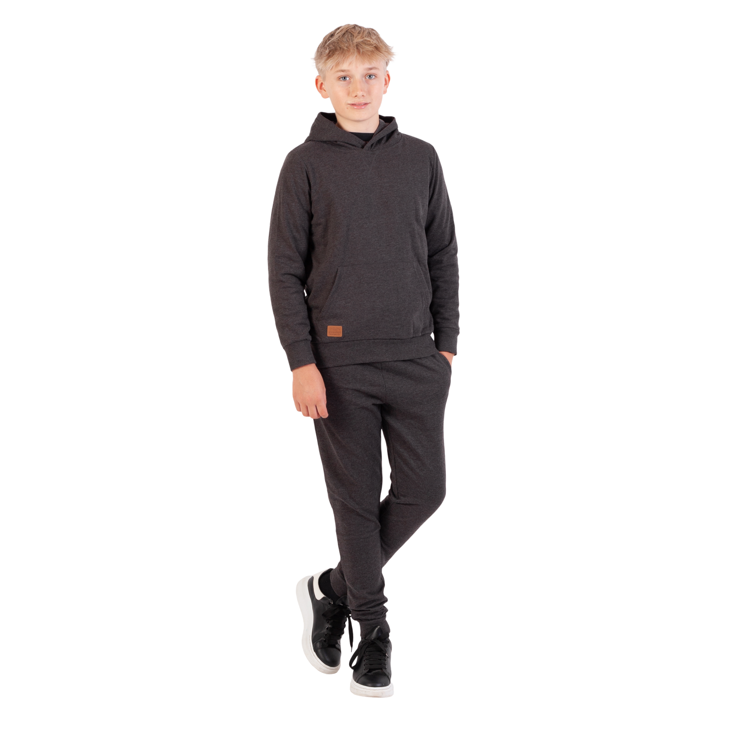 Steenholt Atlas Børne Hættetrøje - Dark Grey