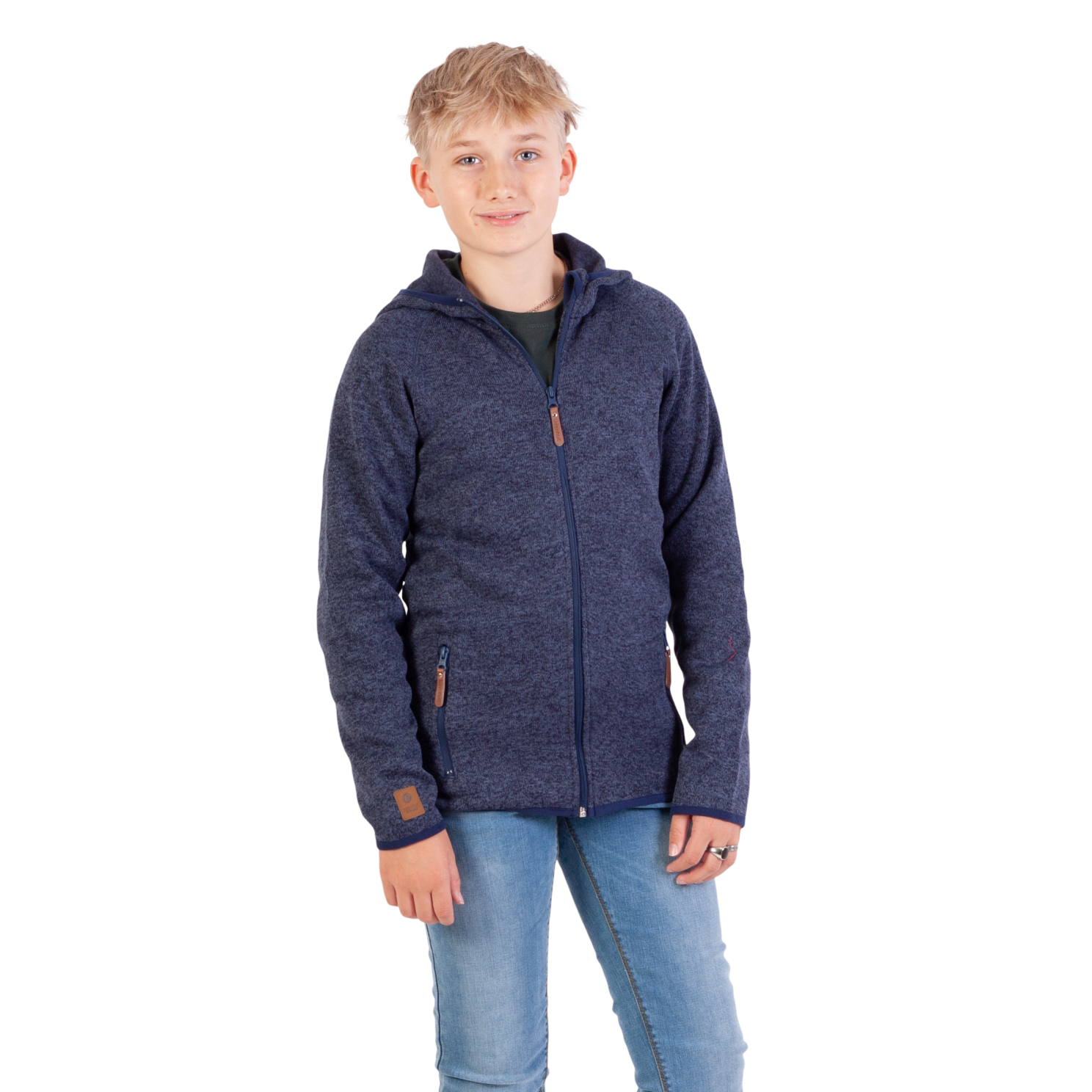 Steenholt Ocean Børne Fleecejakke - Melange Blue