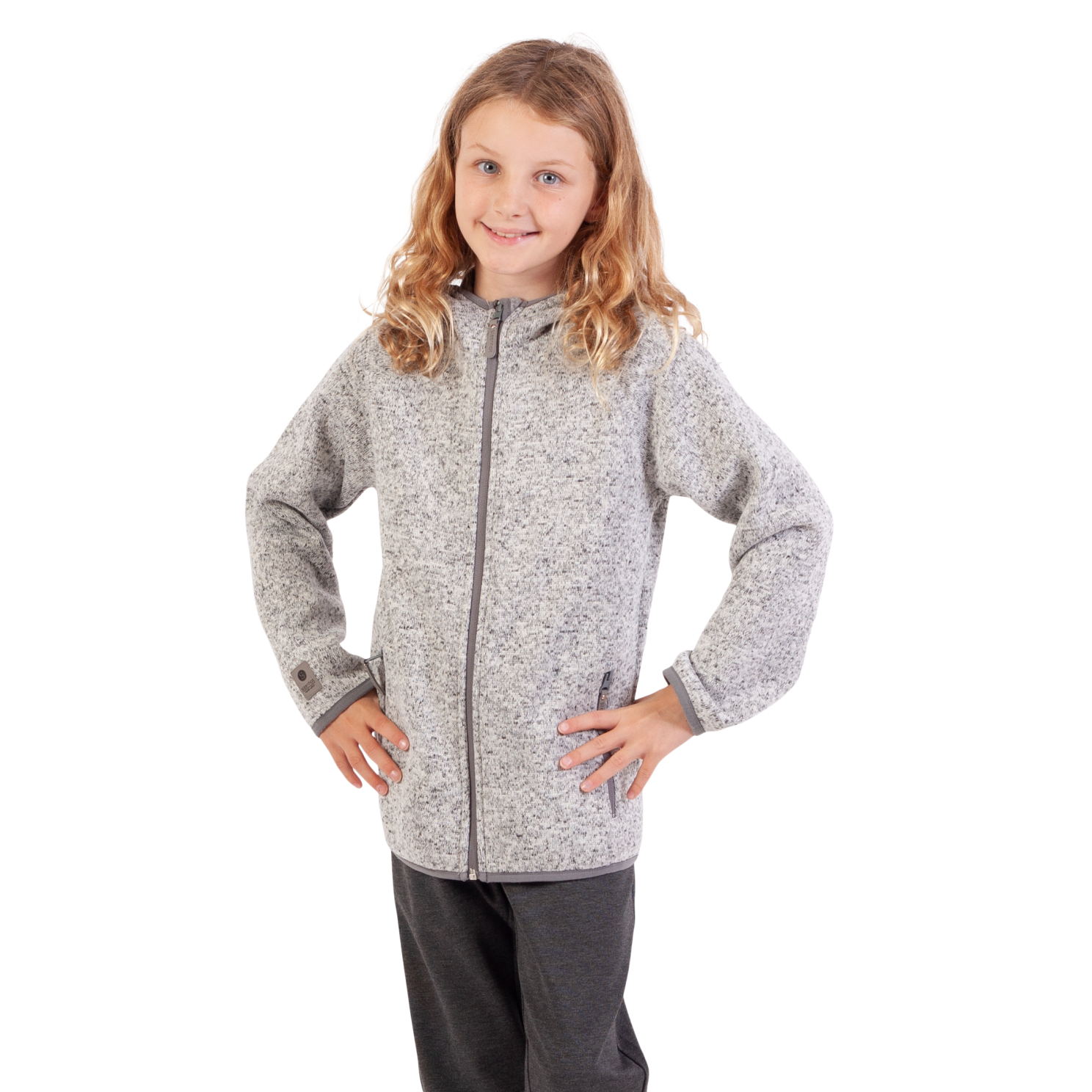 Steenholt Ocean Børne Fleecejakke - Light Grey