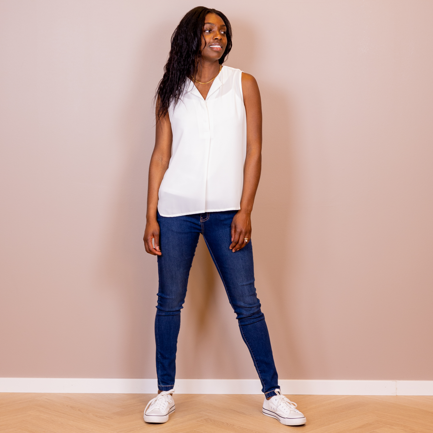 Steenholt Clara Dame Top - Bright White