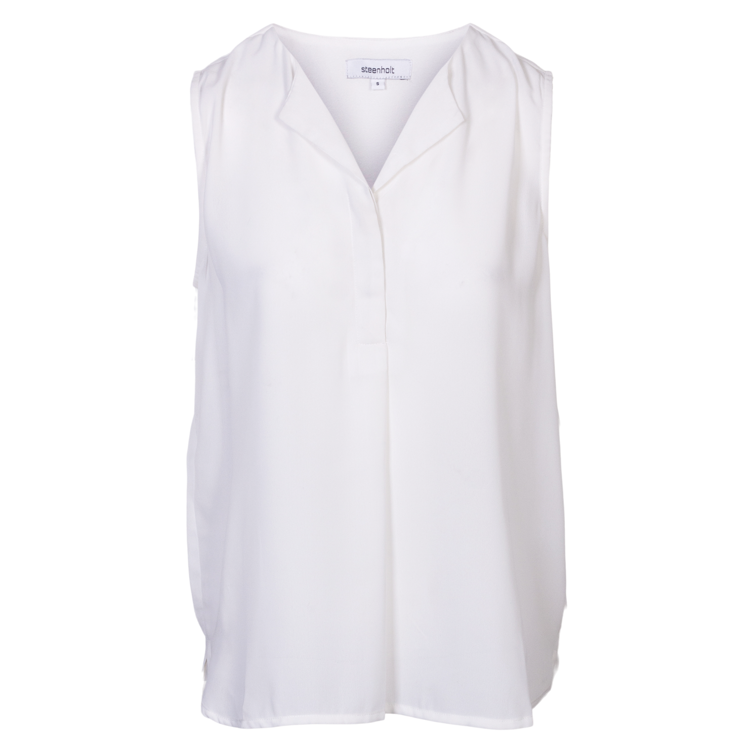 Steenholt Clara Dame Top Plus Size - Bright White